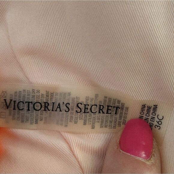 Victoria's Secret 2014 Hot Pink Strapless Push Up Ruched Tankini Swim Top 36C - Picture 11 of 13